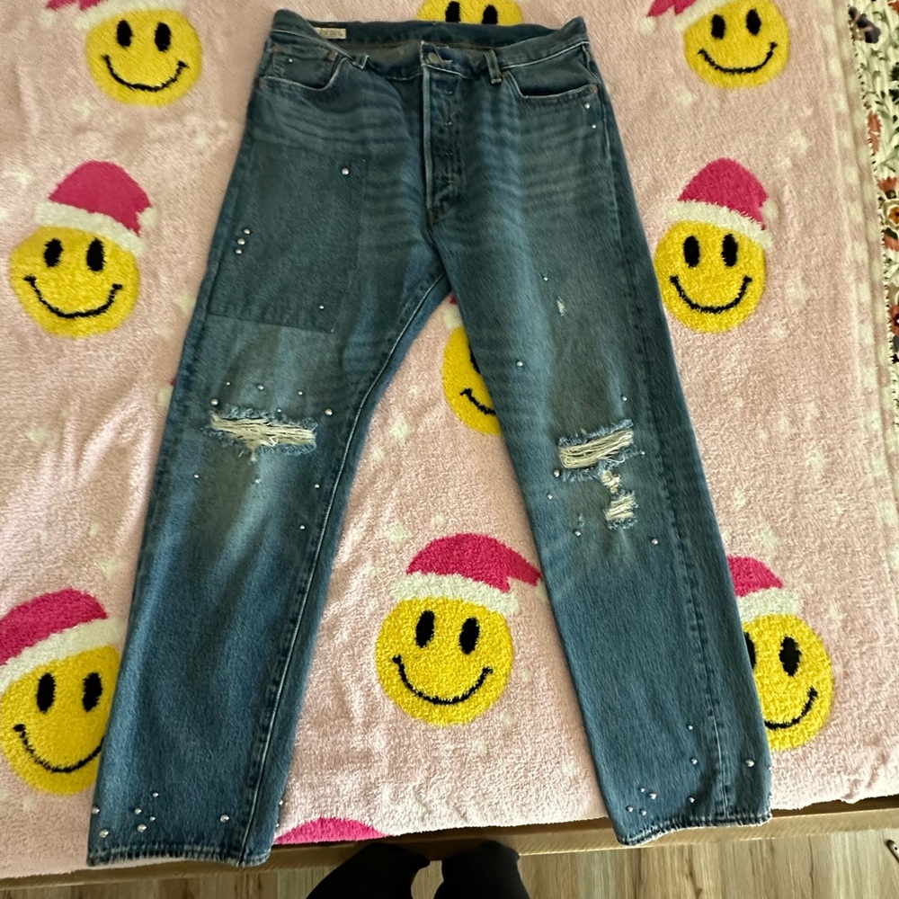 Levi's Blue Denim Jeans with Brown Label